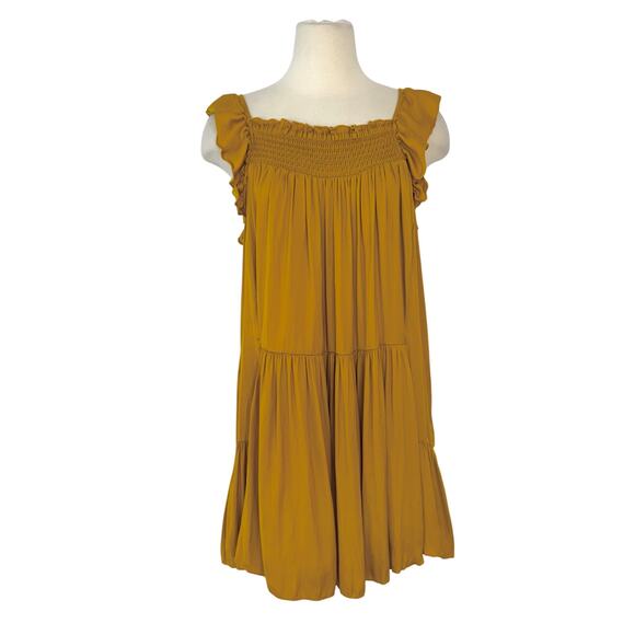 Free People Intimately Want Your Love Slip Mini Dress Absinthe/Mustard Yellow L - Picture 1 of 12